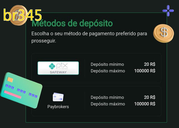 O cassino br345bet oferece uma grande variedade de métodos de pagamento